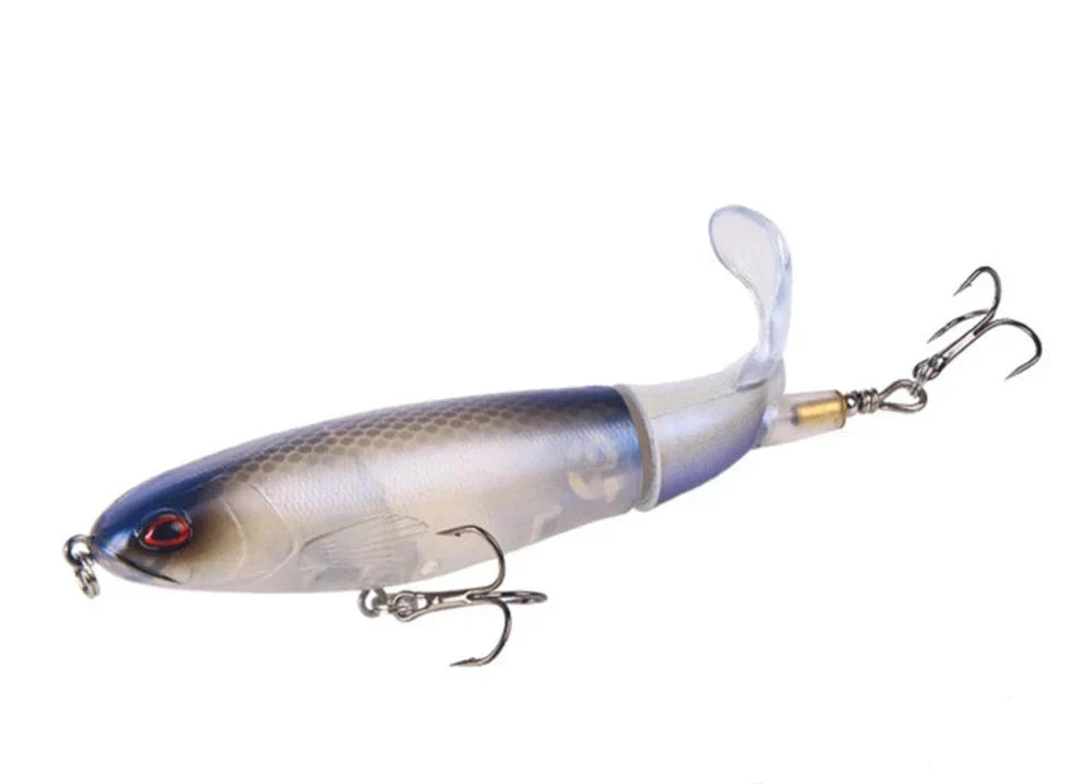 Isca de pesca com cauda macia rotativa - estilo Whopper Plopper - Lamylie
