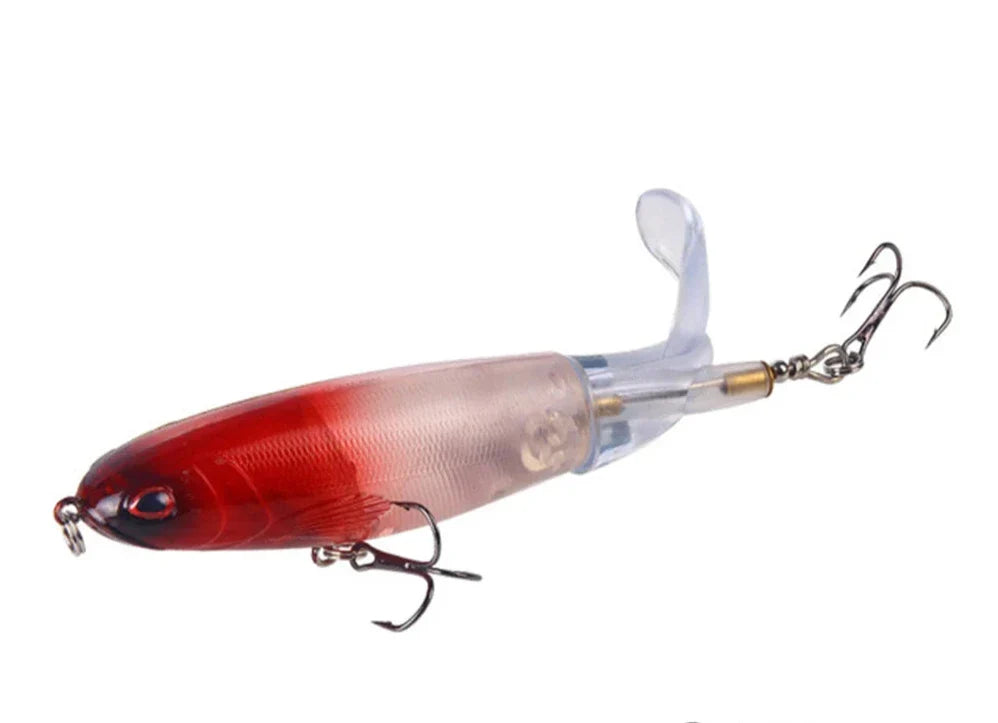 Isca de pesca com cauda macia rotativa - estilo Whopper Plopper - Lamylie