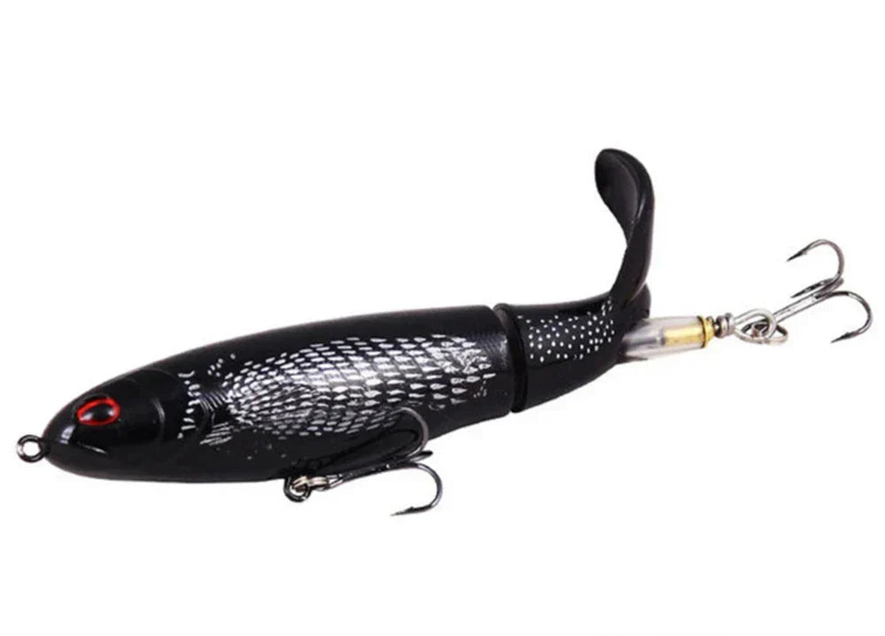 Isca de pesca com cauda macia rotativa - estilo Whopper Plopper - Lamylie