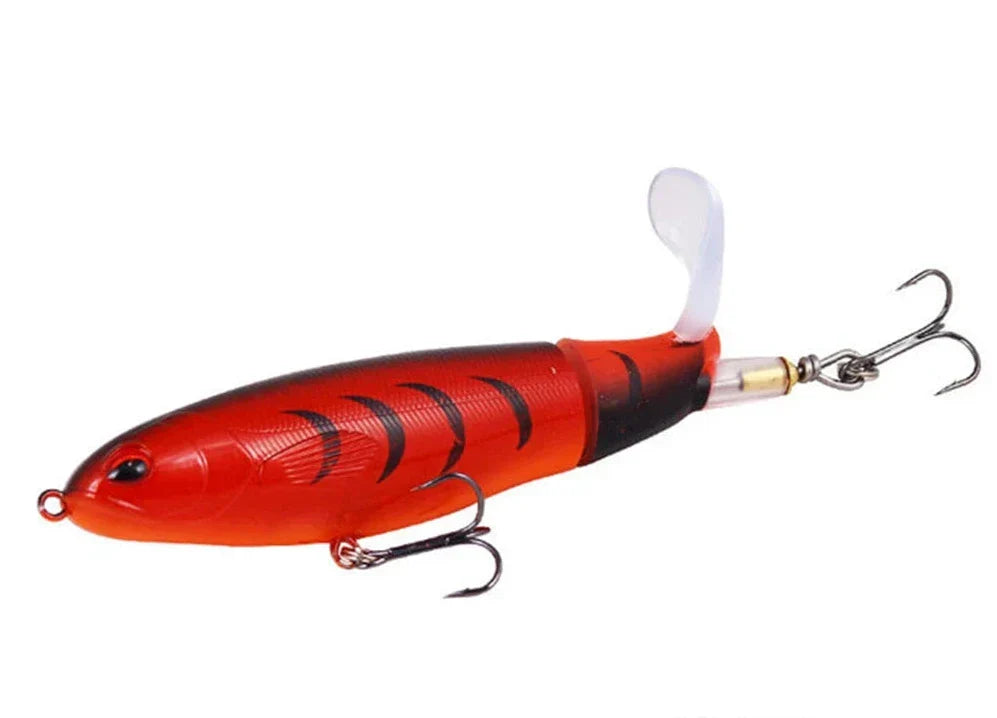Isca de pesca com cauda macia rotativa - estilo Whopper Plopper - Lamylie