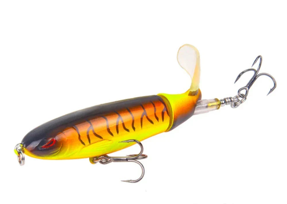Isca de pesca com cauda macia rotativa - estilo Whopper Plopper - Lamylie
