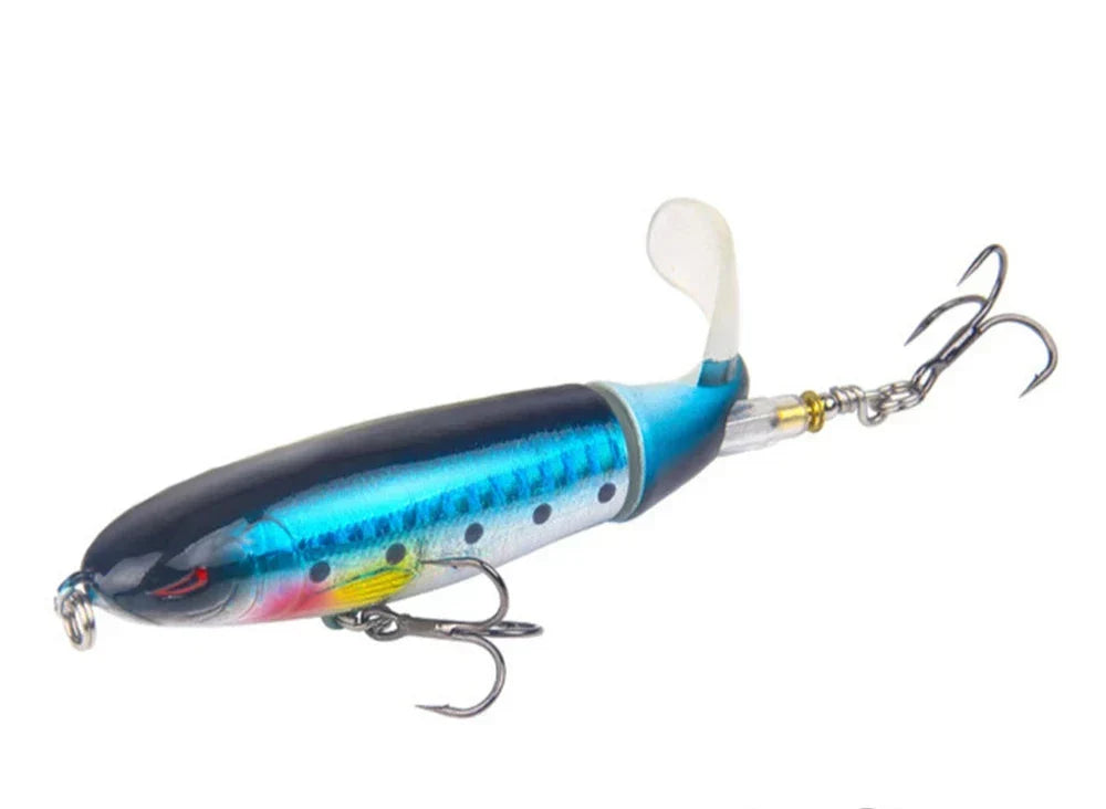 Isca de pesca com cauda macia rotativa - estilo Whopper Plopper - Lamylie