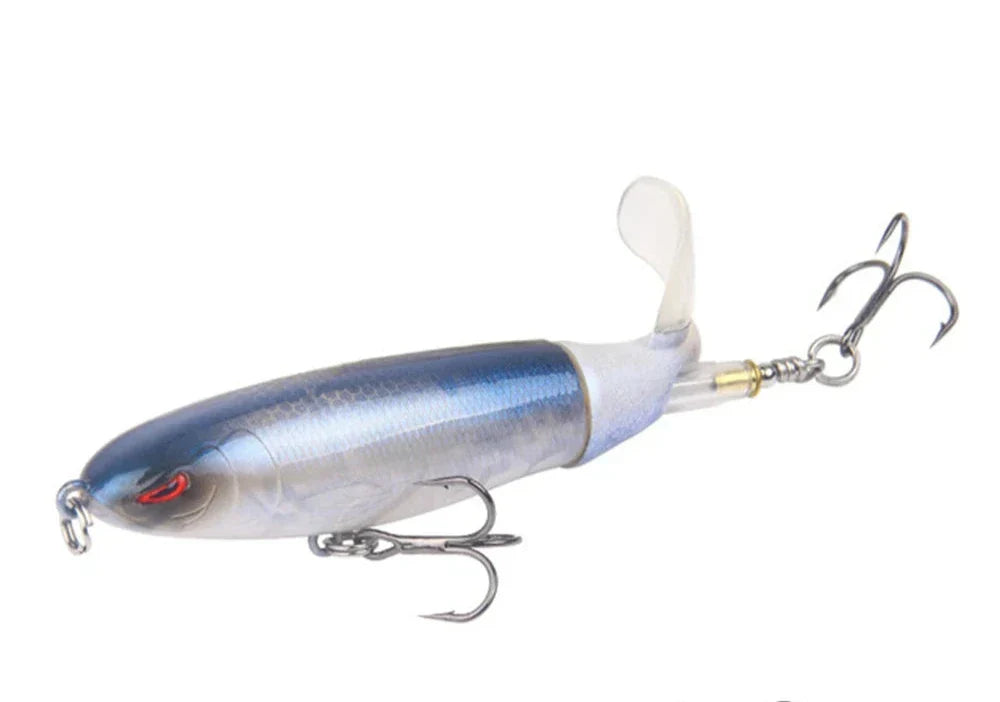 Isca de pesca com cauda macia rotativa - estilo Whopper Plopper - Lamylie