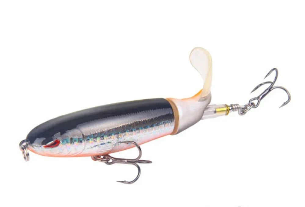 Isca de pesca com cauda macia rotativa - estilo Whopper Plopper - Lamylie