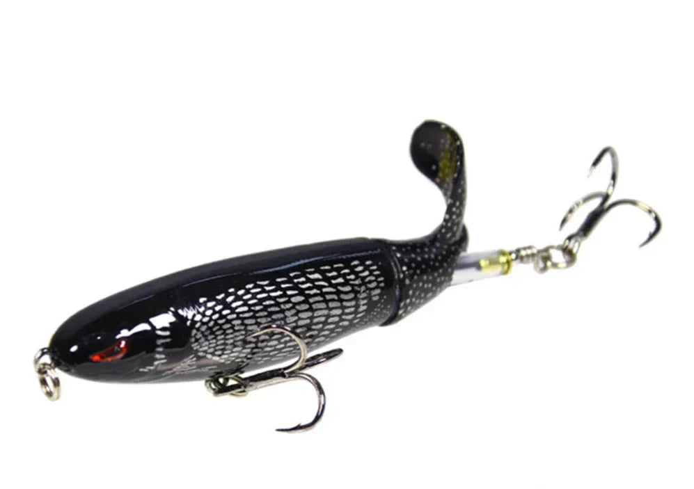 Isca de pesca com cauda macia rotativa - estilo Whopper Plopper - Lamylie