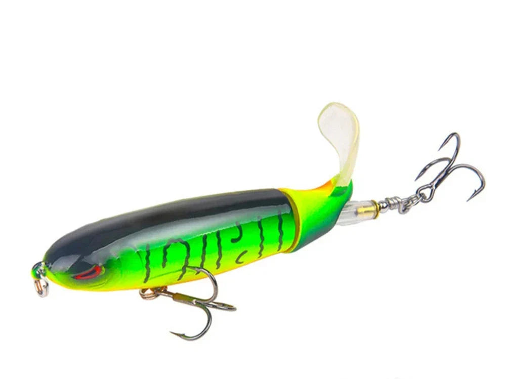 Isca de pesca com cauda macia rotativa - estilo Whopper Plopper - Lamylie