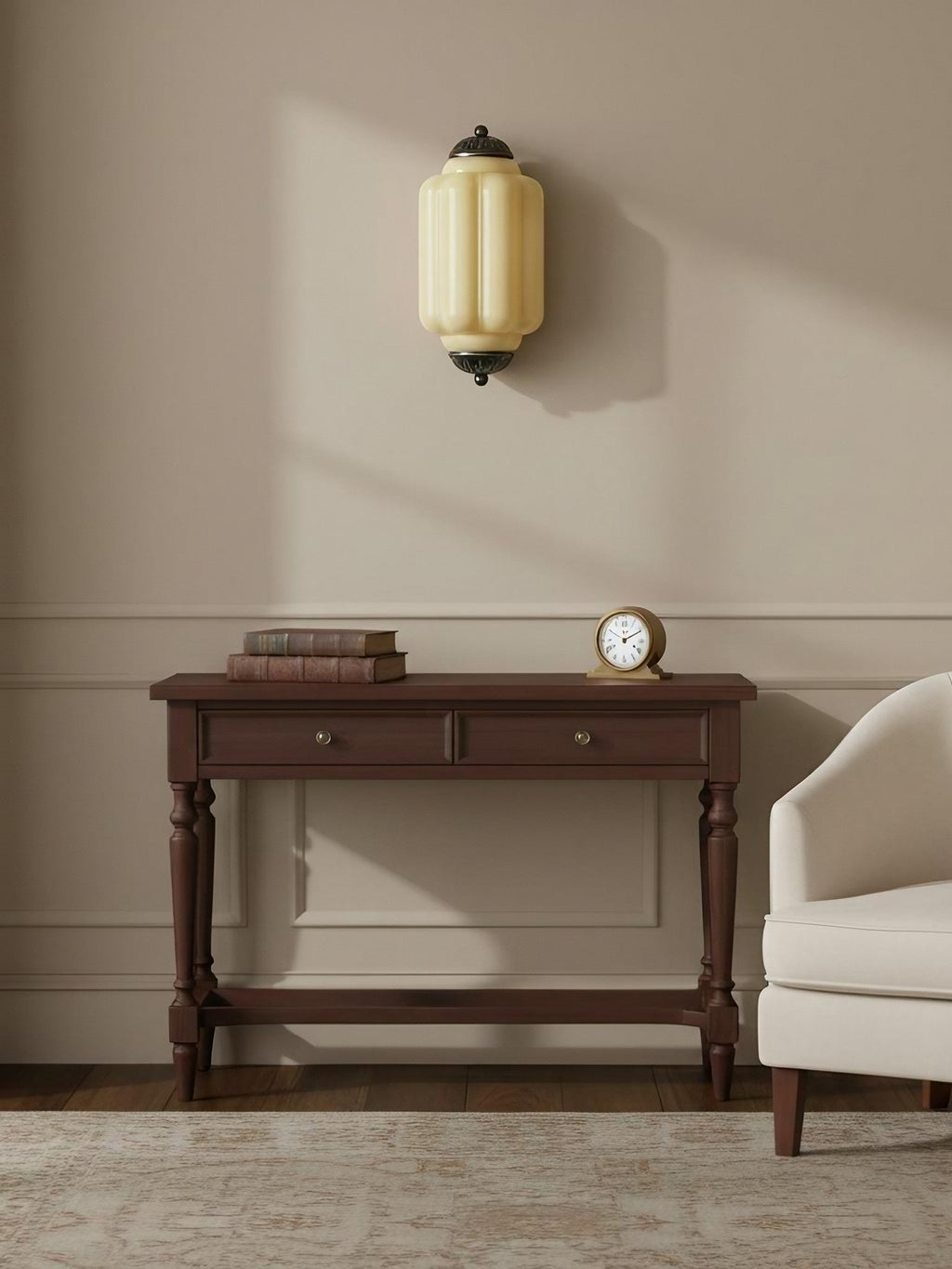 Milk Glass Wall Lamp for Bedroom Hall Scandinavian Style - Lamylie