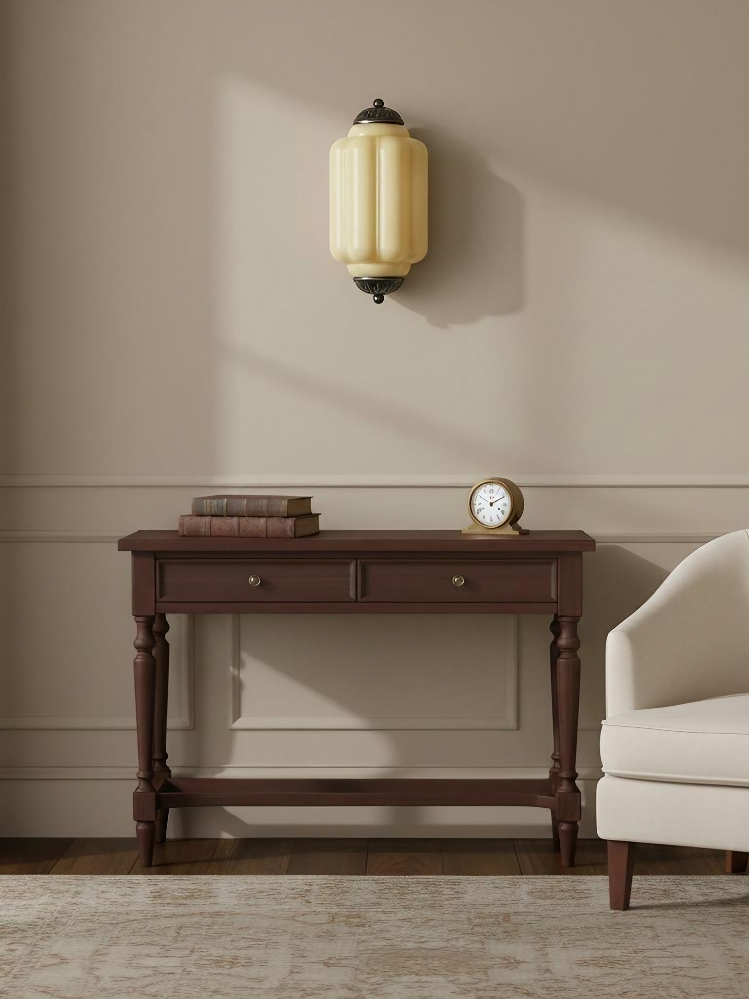 Milk Glass Wall Lamp for Bedroom Hall Scandinavian Style - Lamylie
