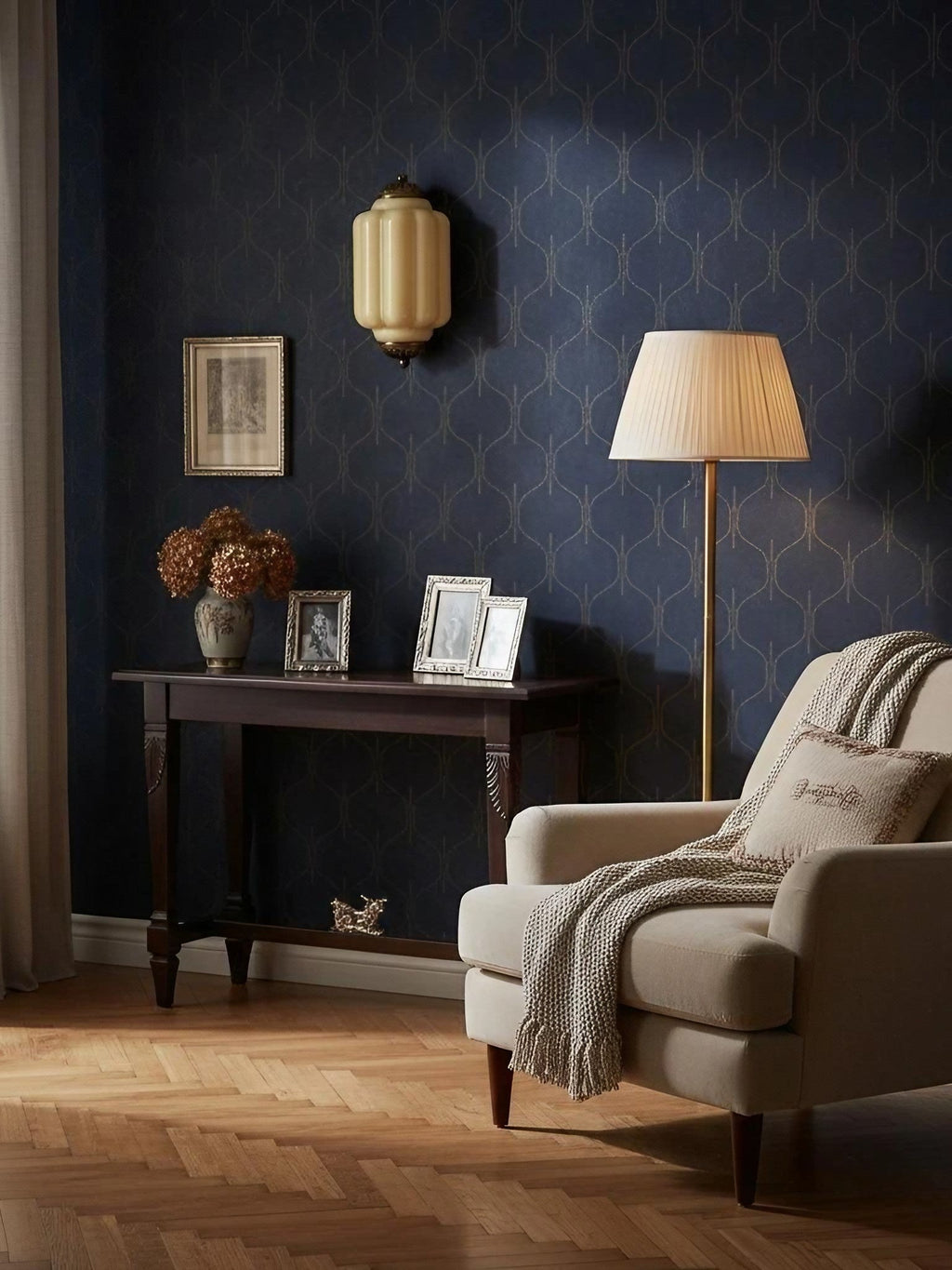 Milk Glass Wall Lamp for Bedroom Hall Scandinavian Style - Lamylie