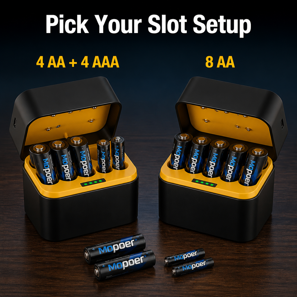 FlashPulse — Recharge AA & AAA Batteries to Full 1.5V Power in 2.5 Hours - Lamylie