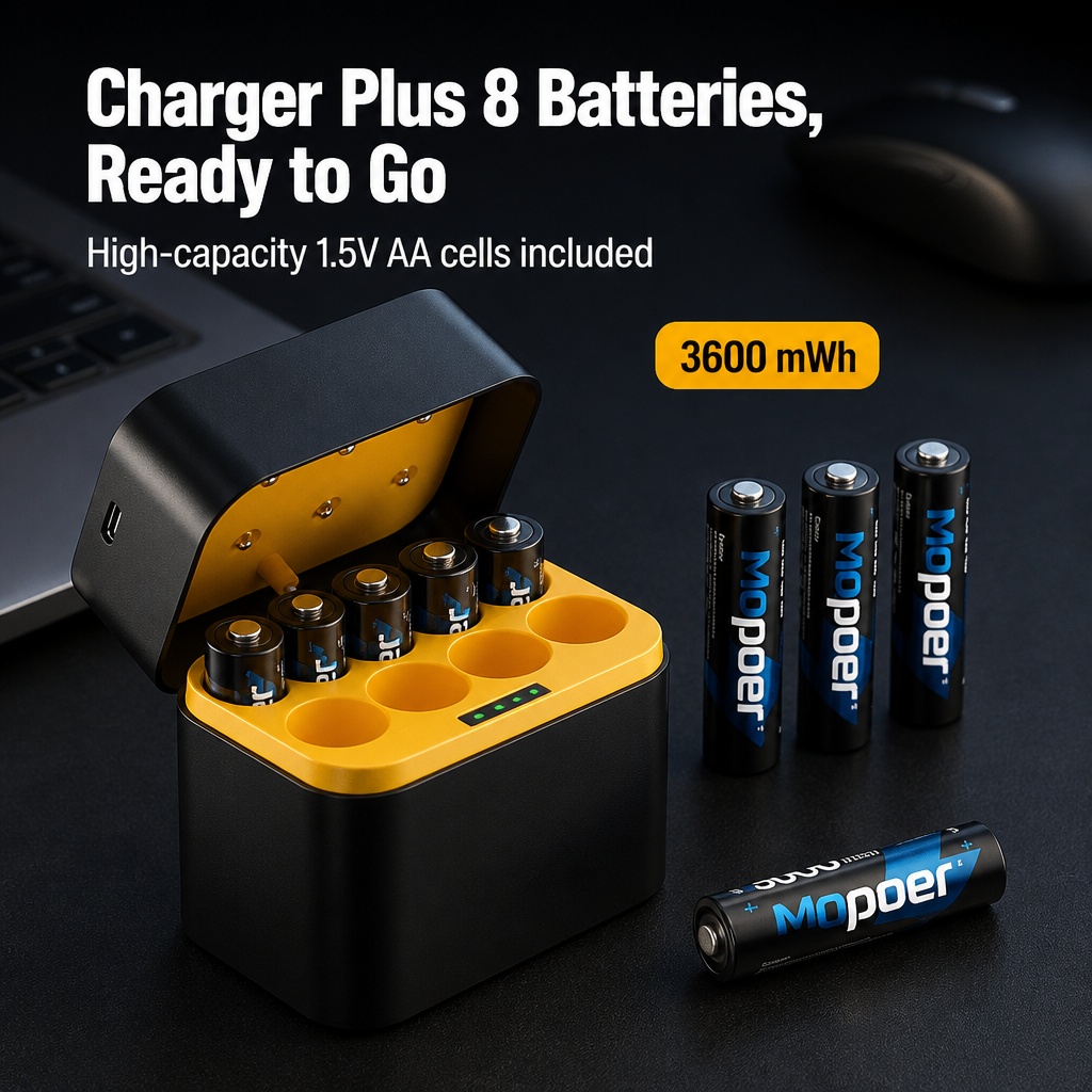 FlashPulse — Recharge AA & AAA Batteries to Full 1.5V Power in 2.5 Hours - Lamylie