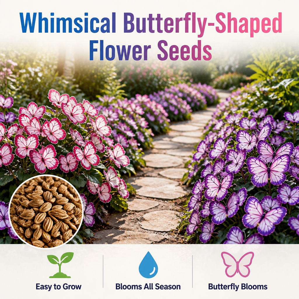 Graines de fleurs « Butterfly Bloom » MoonBliss — Cultivez des fleurs en forme de papillon qui feront s’arrêter et regarder tout votre quartier — Lamylie